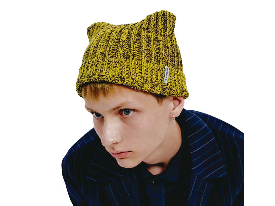OVERRIDE KNIT MIX CAT BEANIE