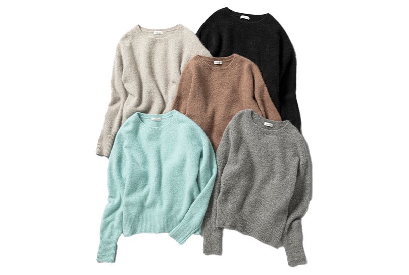 触感蓬松针织衫