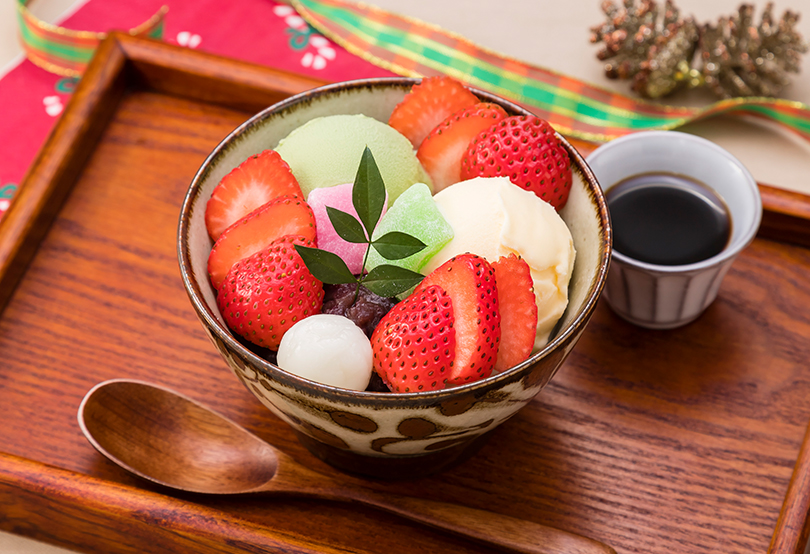 冬季限定雪见豆沙水果凉粉